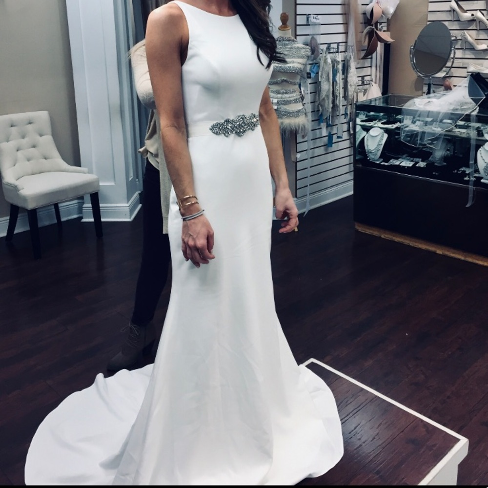 Maggie Sottero Claudia Dawn Crepe Wedding Dress.